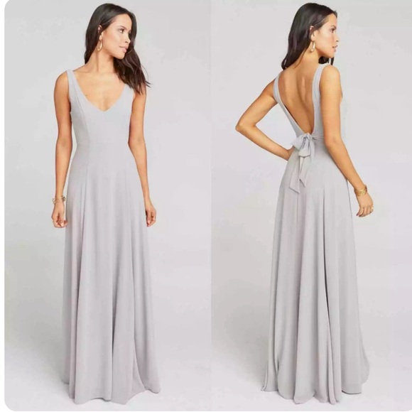 Show Me Your MuMu Jenn Maxi Dress, Dove Grey, NWT - Picture 3 of 3